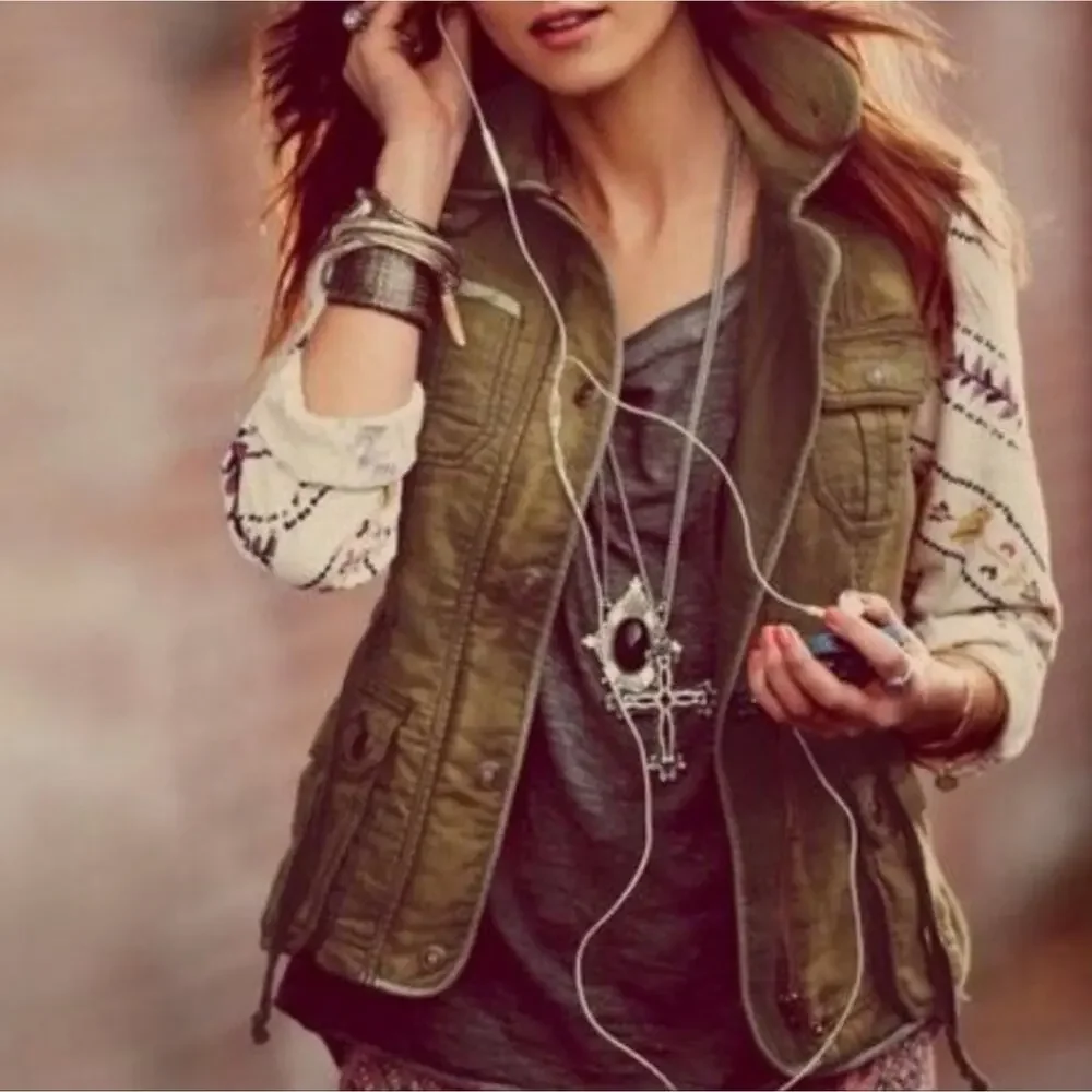 Free People Small Embroidered Boho Jacket